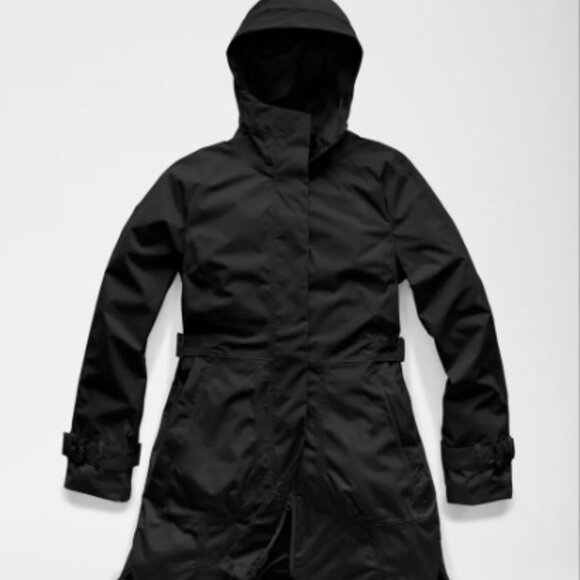 Black City Breeze Rain Trench Coat - Picture 1 of 6